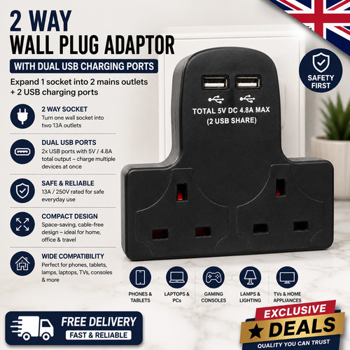 Way wall plug - wall,