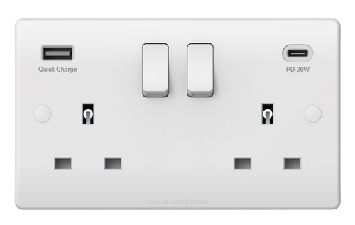 Double wall plug - wall, gang