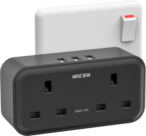 Double plug adapter way - 2-way, with