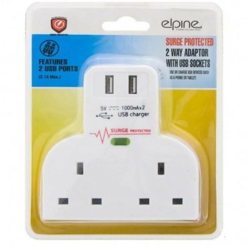 Surge protected gang socket - surge,