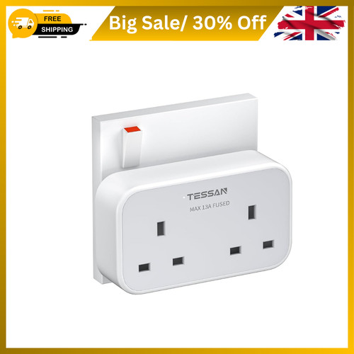 Double plug adapter - with, 2