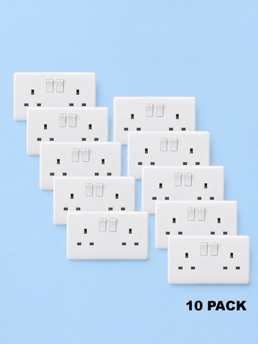 Double socket 13a gang - socket, 2