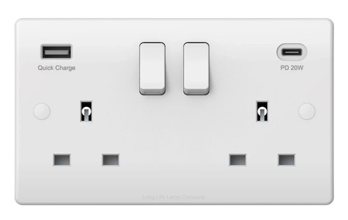 Double wall plug socket - socket, 2