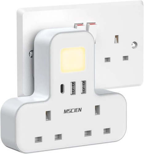 Double plug adaptor with - double,