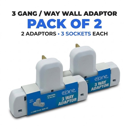 2pc way mains plug - 3,