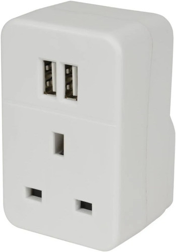 Plug through mains adaptor - uk,
