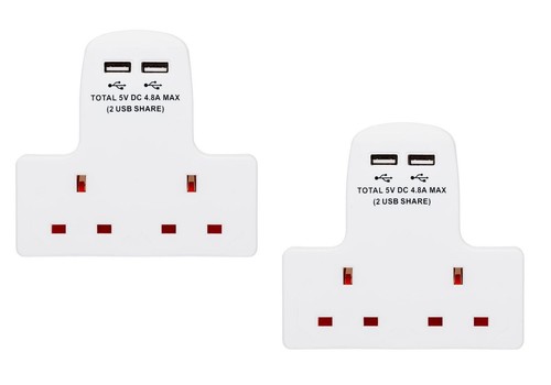 Dual usb wall adapter 13a - dual,