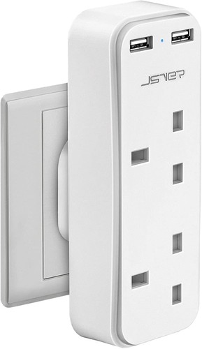 Double plug adaptor with - double,