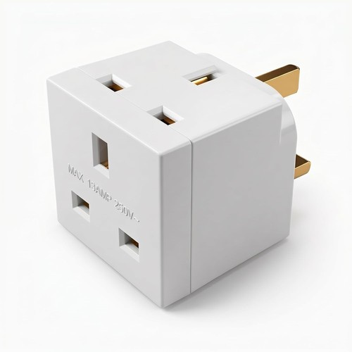 Two way adapter 13a double - uk,