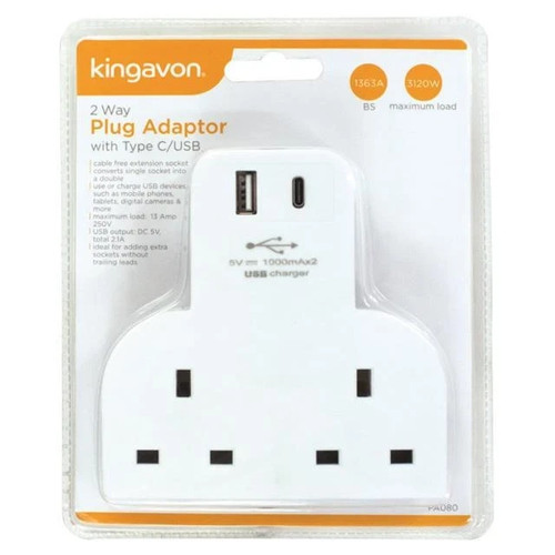 Double socket switch plug - double, 2