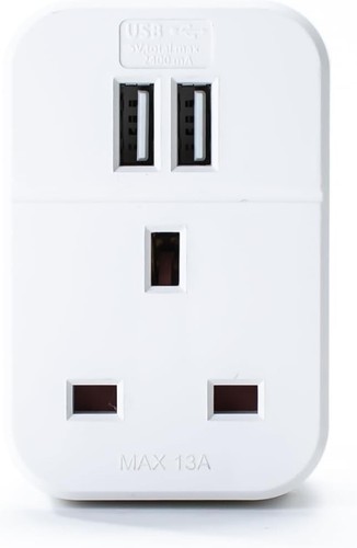 Plug through mains adaptor - plug, uk